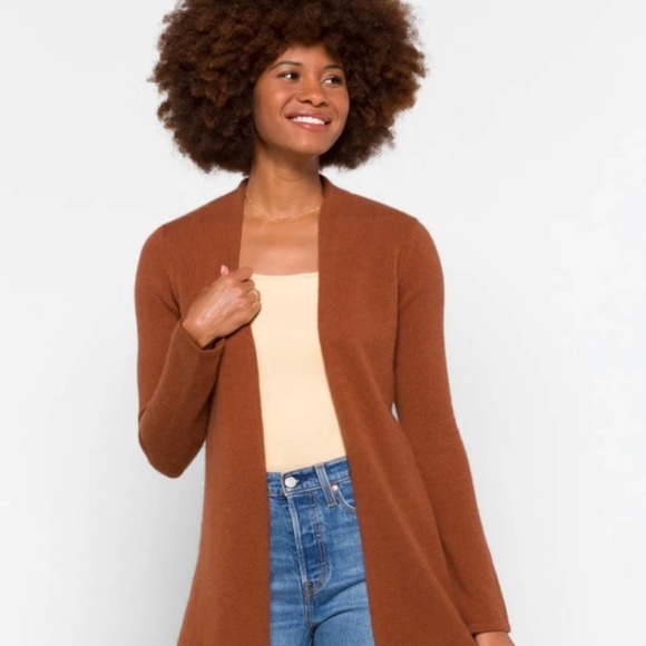 41 Hawthorn Sweaters - 41 HAWTHORN Cardigan Size Medium Leena Cashmere Open Drape Long Winter Fall